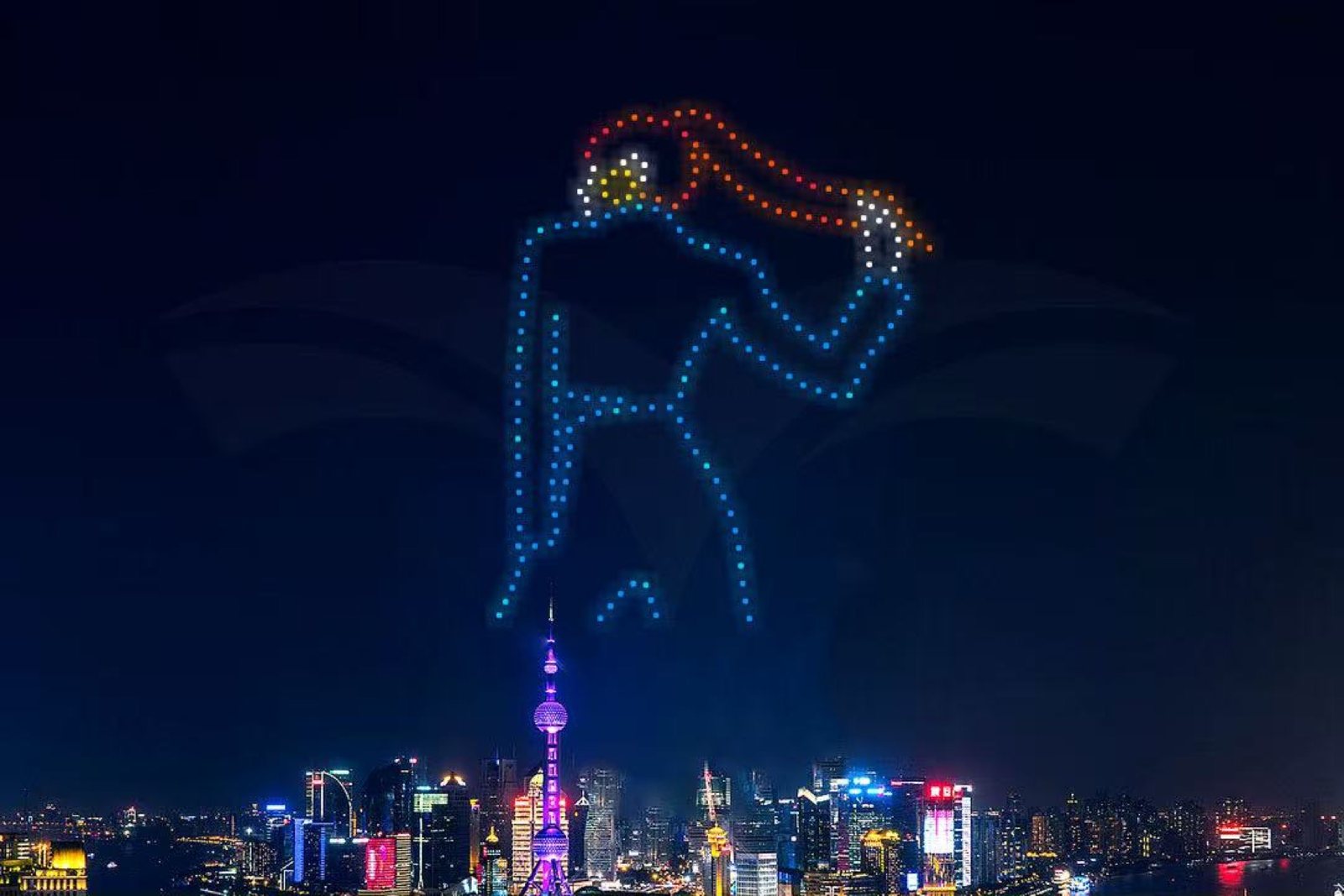 Shanghai Bund drone show